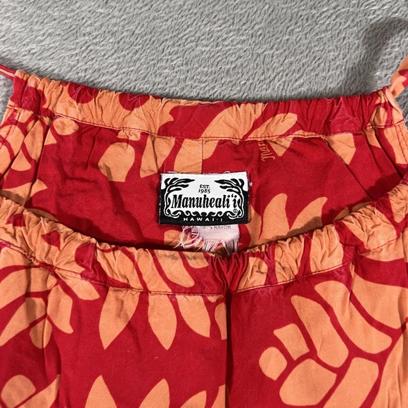 Manuheali'i Tank Top Womens Medium Red Hawaiian Floral Adjustable Strap Hawaii - Picture 4 of 9